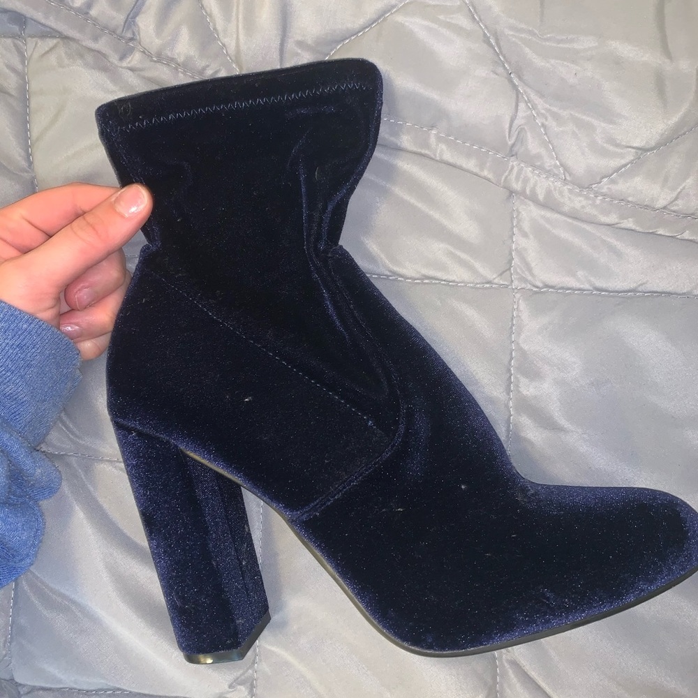 Steve madden velvet booties